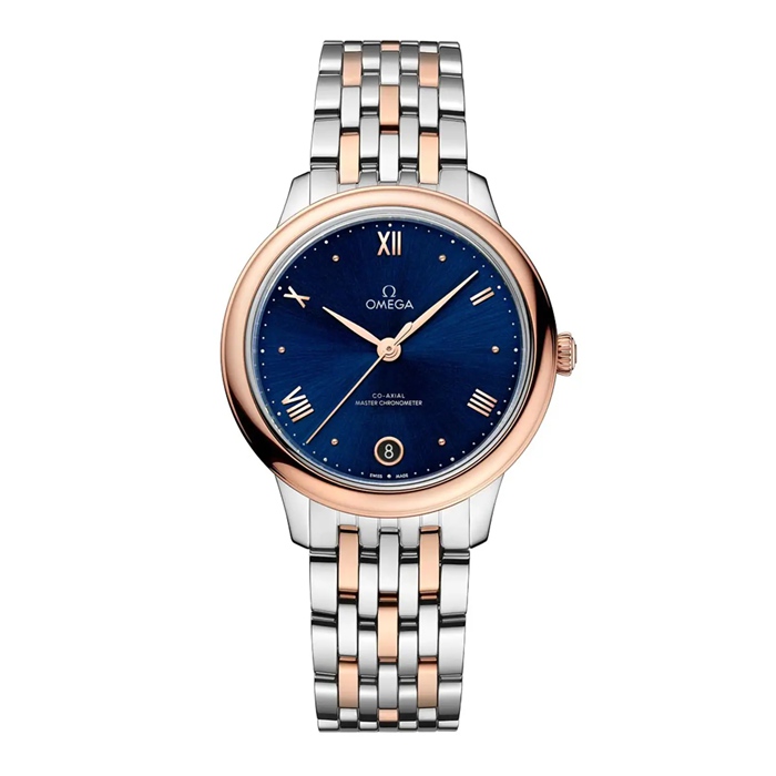 Omega De Ville Prestige 34mm Zegarek damski Niebieski O43420342003001