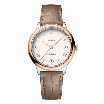 Omega De Ville Prestige 34mm zegarek damski srebrny O43423342052001