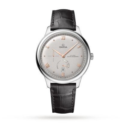 Omega De Ville Prestige Co-Axial Chronometer Power Reserve 41mm Zegarek męski Srebrny O43413412106001
