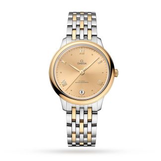 Omega De Ville Prestige Co-Axial Master Chronometer 34mm Zegarek damski Champagne O43420342008001