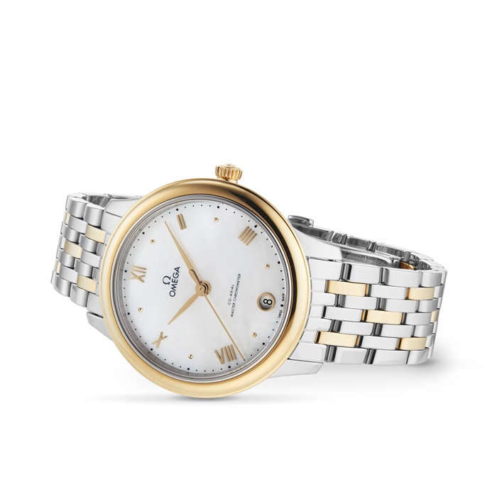 Omega De Ville Prestige Co-Axial Master Chronometer 34mm Zegarek damski biały O43420342005002 - obrazek 3