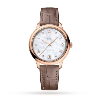 Omega De Ville Prestige Co-Axial Master Chronometer 34mm Zegarek damski biały O43453342055001
