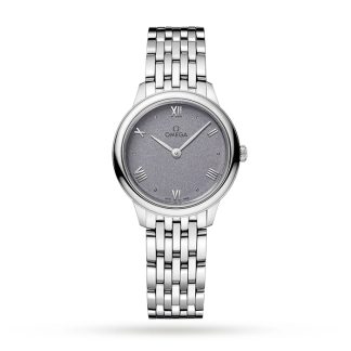 Omega De Ville Prestige Quartz 27,5 mm zegarek damski fioletowy O43410286003001