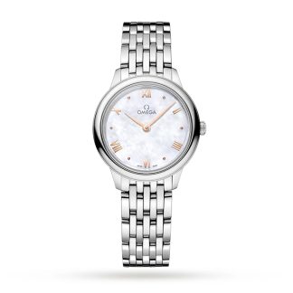 Omega De Ville Prestige Zegarek damski kwarcowy 27,5 mm Biały O43410286005001