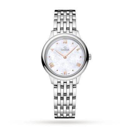 Omega De Ville Prestige Zegarek damski kwarcowy 27,5 mm Biały O43410286005001