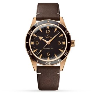 Omega Seamaster 300 Co-Axial Master Chronometer 41mm brązowo-złoty O23492412110001
