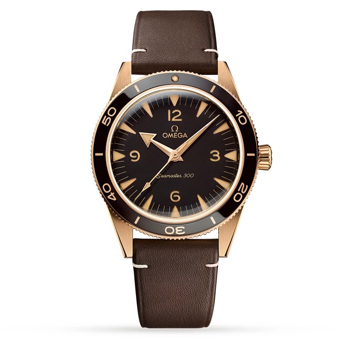 Omega Seamaster 300 Co-Axial Master Chronometer 41mm brązowo-złoty O23492412110001