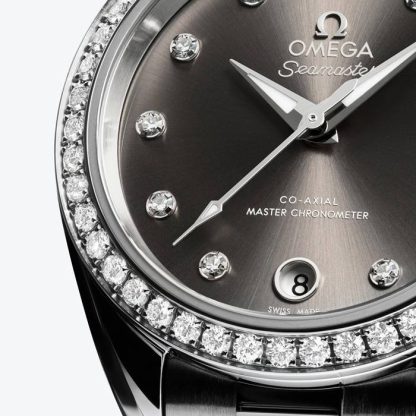 Omega Seamaster Aqua Terra 150M 30mm Zegarek damski szary O22015302056001 - obrazek 3