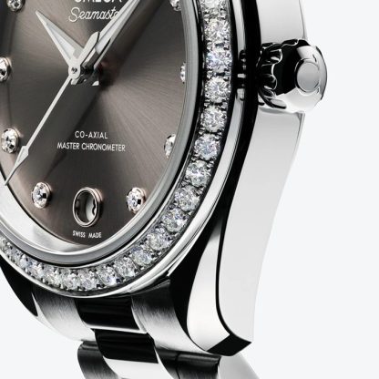 Omega Seamaster Aqua Terra 150M 30mm Zegarek damski szary O22015302056001 - obrazek 4