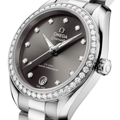 Omega Seamaster Aqua Terra 150M 30mm Zegarek damski szary O22015302056001 - obrazek 5