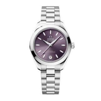 Omega Seamaster Aqua Terra 150M 30mm zegarek damski fioletowy O22010302010002