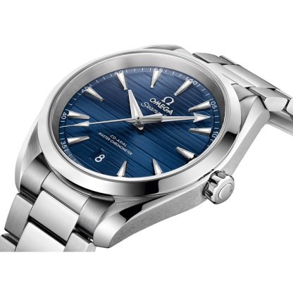 Omega Seamaster Aqua Terra 150M Mens Blue Dial 38mm Automatyczny zegarek męski z mechanizmem współosiowym O22010382003001 - obrazek 2