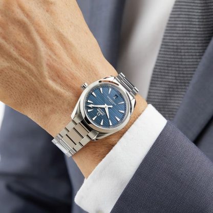 Omega Seamaster Aqua Terra 150M Mens Blue Dial 38mm Automatyczny zegarek męski z mechanizmem współosiowym O22010382003001 - obrazek 5
