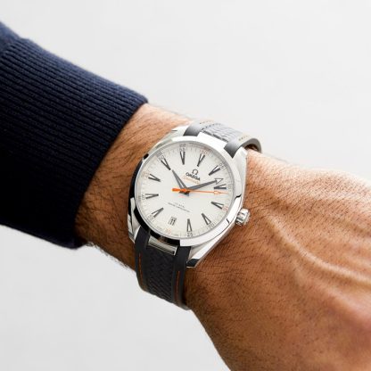 Omega Seamaster Aqua Terra 150M Mens Silver Dial 41mm Automatyczny zegarek męski z mechanizmem współosiowym O22012412102002 - obrazek 5