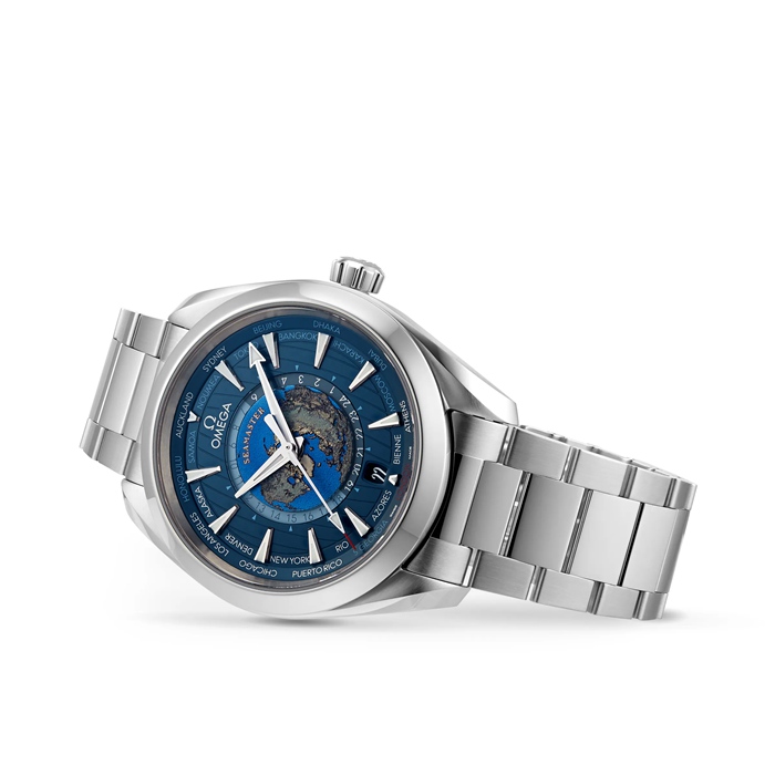 Omega Seamaster Aqua Terra 150m Co-Axial GMT Worldtimer 43mm Zegarek męski O22010432203001 - obrazek 3