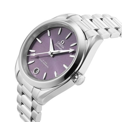 Omega Seamaster Aqua Terra 150m Co-Axial Master Chronometer 34mm Zegarek damski fioletowy O22010342010002 - obrazek 4