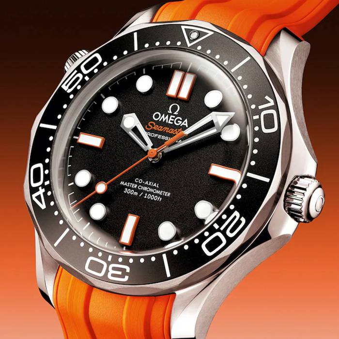 Omega Seamaster Diver 300 Automatic 42mm Zegarek Męski Pomarańczowa Guma O21032422001006 - obrazek 2