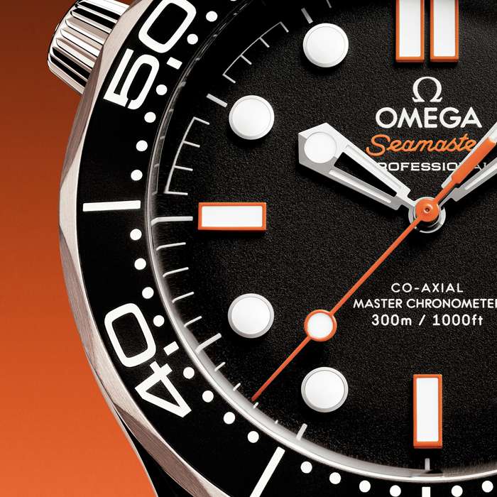 Omega Seamaster Diver 300 Automatic 42mm Zegarek Męski Pomarańczowa Guma O21032422001006 - obrazek 4