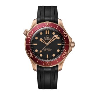 Omega Seamaster Diver 300M 42mm Zegarek Męski Czarny Gumowy Pasek O21092422001003