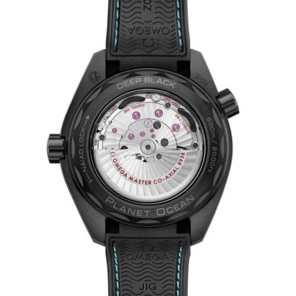Omega Seamaster Planet Ocean 600M 45,5 mm Zegarek męski Czarna ceramika na gumowym pasku Niebieski O21592462201006 - obrazek 2