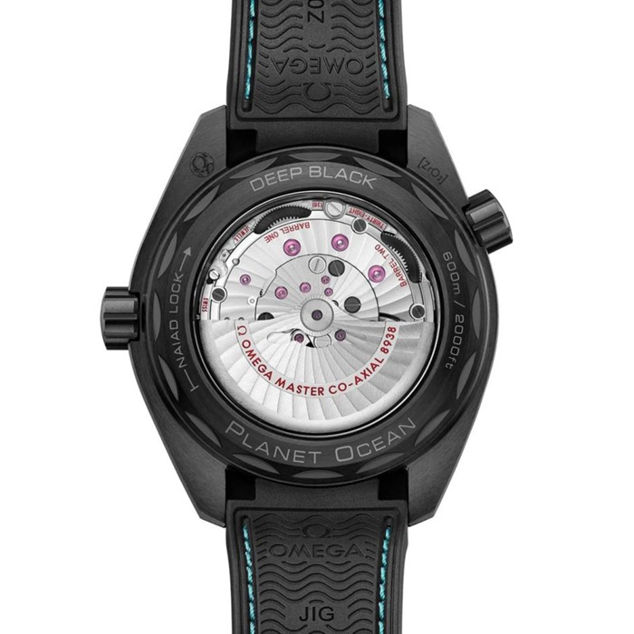 Omega Seamaster Planet Ocean 600M 45,5 mm Zegarek męski Czarna ceramika na gumowym pasku Niebieski O21592462201006 - obrazek 2