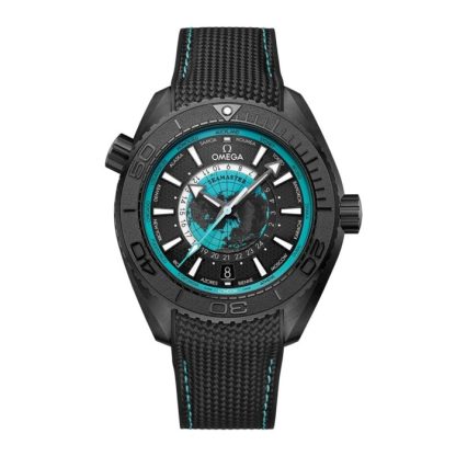 Omega Seamaster Planet Ocean 600M 45,5 mm Zegarek męski Czarna ceramika na gumowym pasku Niebieski O21592462201006