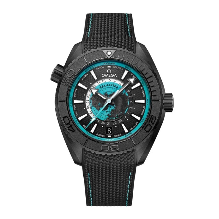 Omega Seamaster Planet Ocean 600M 45,5 mm Zegarek męski Czarna ceramika na gumowym pasku Niebieski O21592462201006