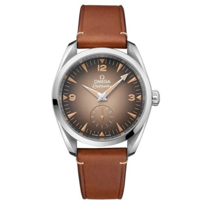 Omega Seamaster Railmaster 38mm Zegarek męski Brązowa skóra O23512382013001