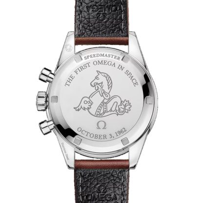 Omega Speedmaster Anniversary Series 40mm Zegarek męski Niebiesko-brązowy skórzany pasek O31032405006002 - obrazek 4