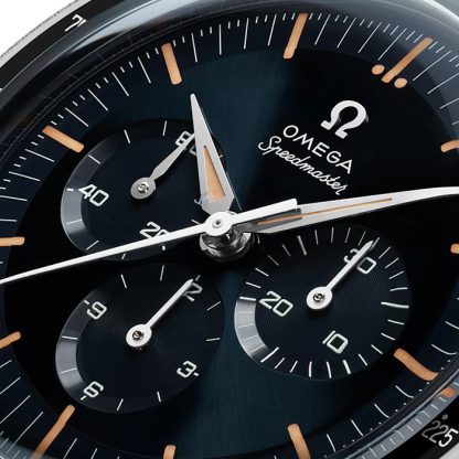Omega Speedmaster Anniversary Series 40mm Zegarek męski Niebiesko-czarny skórzany pasek O31032405006001 - obrazek 2