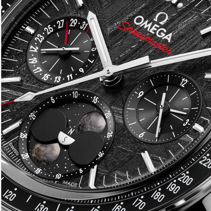 Omega Speedmaster Moonphase 43mm Zegarek Męski Stalowy Czarny O30430435201001 - obrazek 4