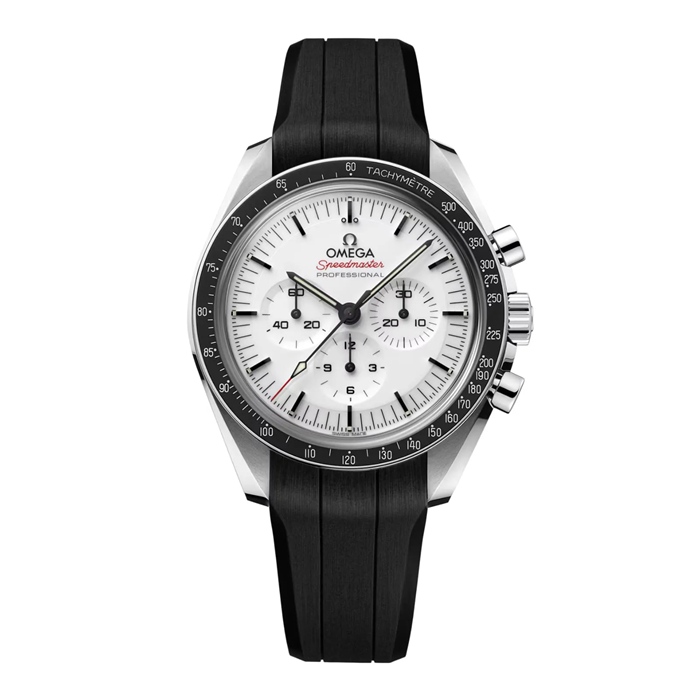 Omega Speedmaster Moonwatch Professional 42mm Zegarek męski Czarny gumowy pasek O31032425004001