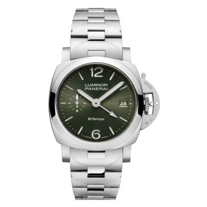 Panerai Luminor Quaranta BiTempo 40mm Zegarek męski Zielony PAM01640