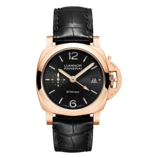 Panerai Luminor Quaranta BiTempo Goldtech 40mm Zegarek męski Czarny PAM01641