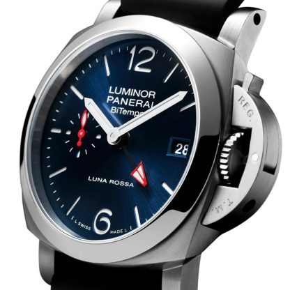Panerai Luminor Quaranta BiTempo Luna Rossa 40mm Zegarek męski Niebieski PAM01404 - obrazek 2