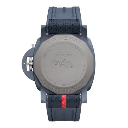 Panerai Submersible QuarantaQuattro Luna Rossa Ti-Ceramitech 44mm Zegarek męski Niebieski PAM01466 - obrazek 2