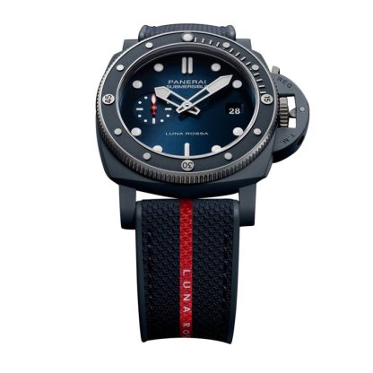 Panerai Submersible QuarantaQuattro Luna Rossa Ti-Ceramitech 44mm Zegarek męski Niebieski PAM01466 - obrazek 4