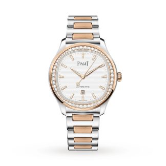 Piaget Polo Date 36mm zegarek damski biały G0A48026