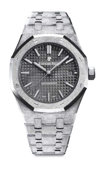 Replika Audemars Piguet Royal Oak Frosted Gold Selfwinding Black 15454BC.GG.1259BC.03