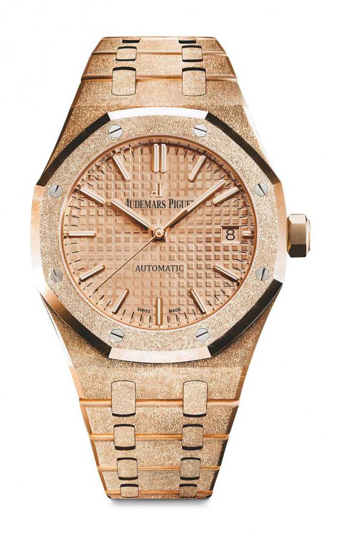 Replika Audemars Piguet Royal Oak Frosted Gold Selfwinding Gold 15454OR.GG.1259OR.03