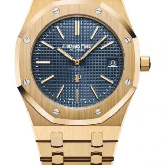 Replika Audemars Piguet Royal Oak Jumbo Extra-Thin Blue 15202BA.OO.1240BA.01