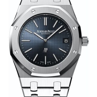 Replika Audemars Piguet Royal Oak Jumbo Extra-Thin Blue 15202ST.OO.1240ST.01