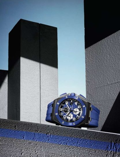 Replika Audemars Piguet Royal Oak Offshore Chronograph Automatic Blue 26405CE-OO-A030CA-01 - obrazek 3