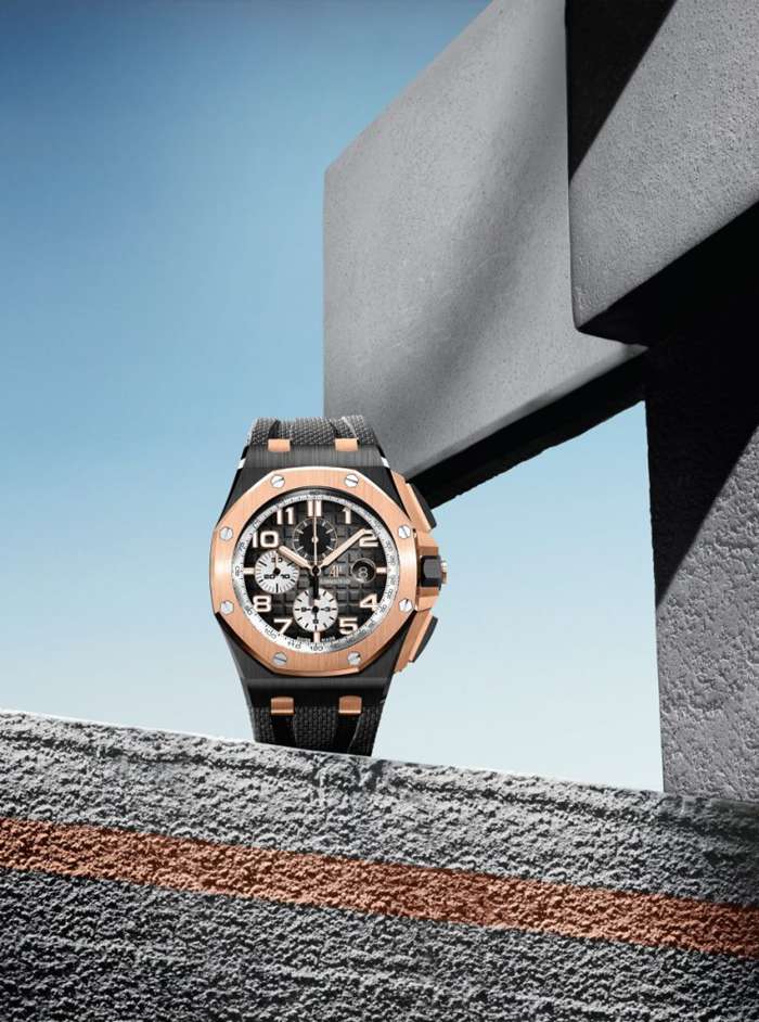 Replika Audemars Piguet Royal Oak Offshore Chronograph Automatyczny Szary 26405NR-OO-A002CA-01 - obrazek 3