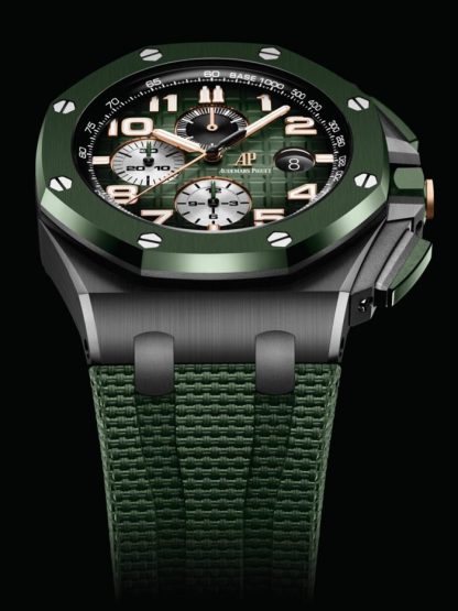 Replika Audemars Piguet Royal Oak Offshore Chronograph Automatyczny Zielony 26405CE-OO-A056CA-01 - obrazek 3