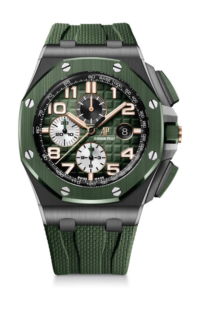 Replika Audemars Piguet Royal Oak Offshore Chronograph Automatyczny Zielony 26405CE-OO-A056CA-01
