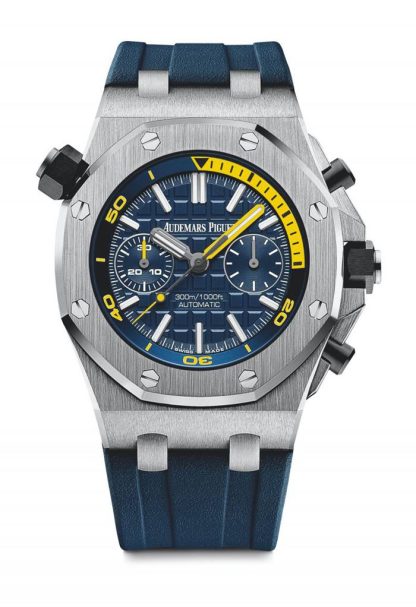 Replika Audemars Piguet Royal Oak Offshore Diver Chronograph Blue 26703ST.OO.A027CA.01
