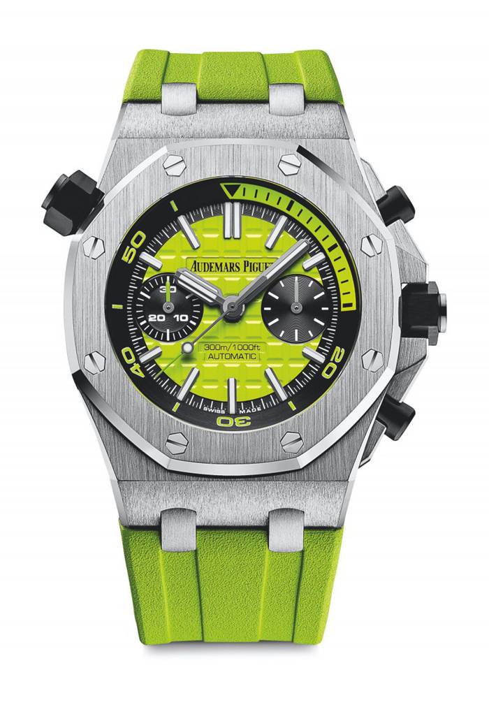 Replika Audemars Piguet Royal Oak Offshore Diver Chronograph Green 26703ST.OO.A038CA.01