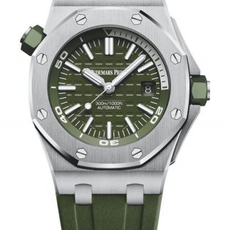 Replika Audemars Piguet Royal Oak Offshore Diver Green 15710ST.OO.A052CA.01