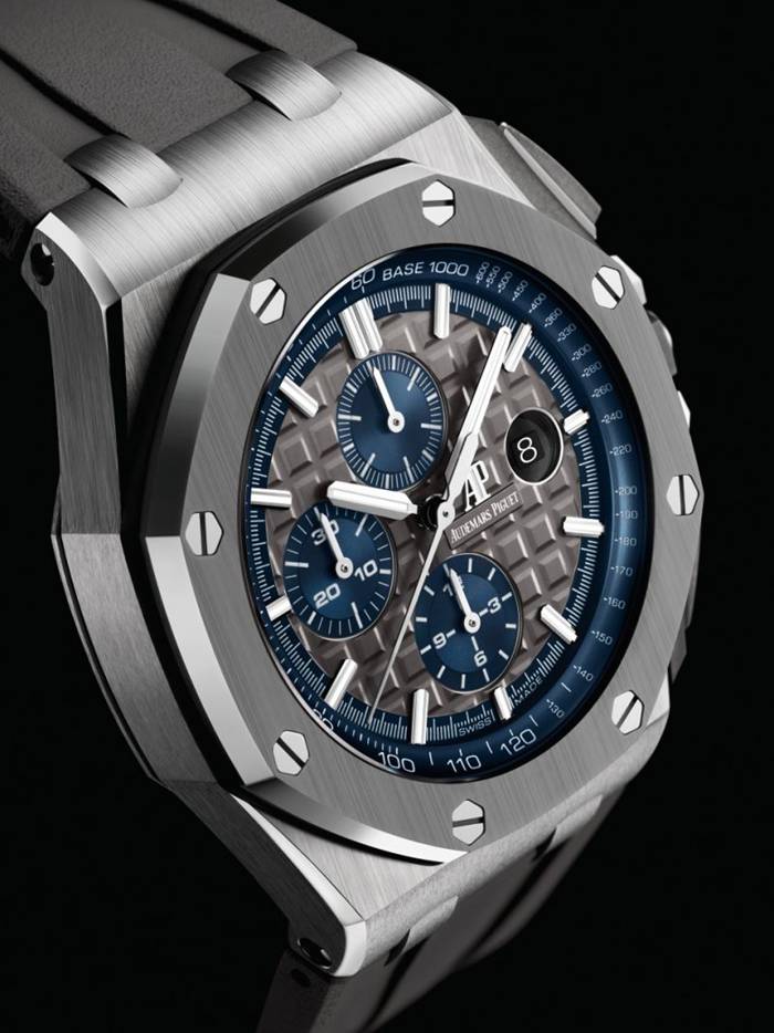 Replika Audemars Piguet Royal Oak Offshore Selfwinding Chronograph szary 26400IO.OO.A004CA.02 - obrazek 2